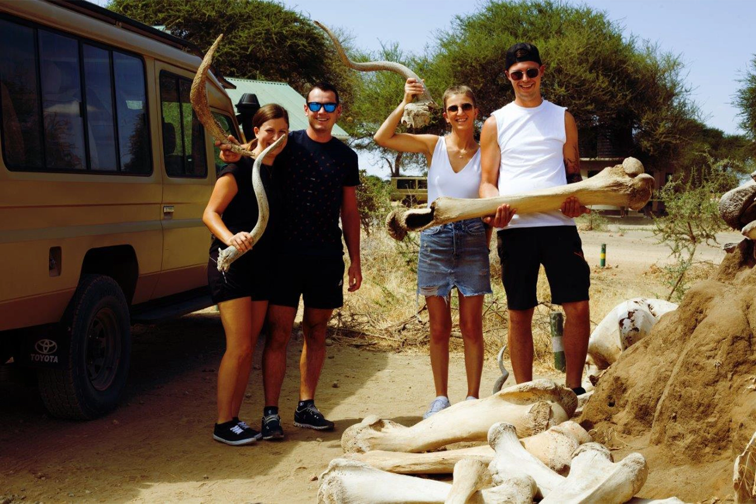 a group of travelers on a 4-day Tanzania Sharing and Group Joining Safari