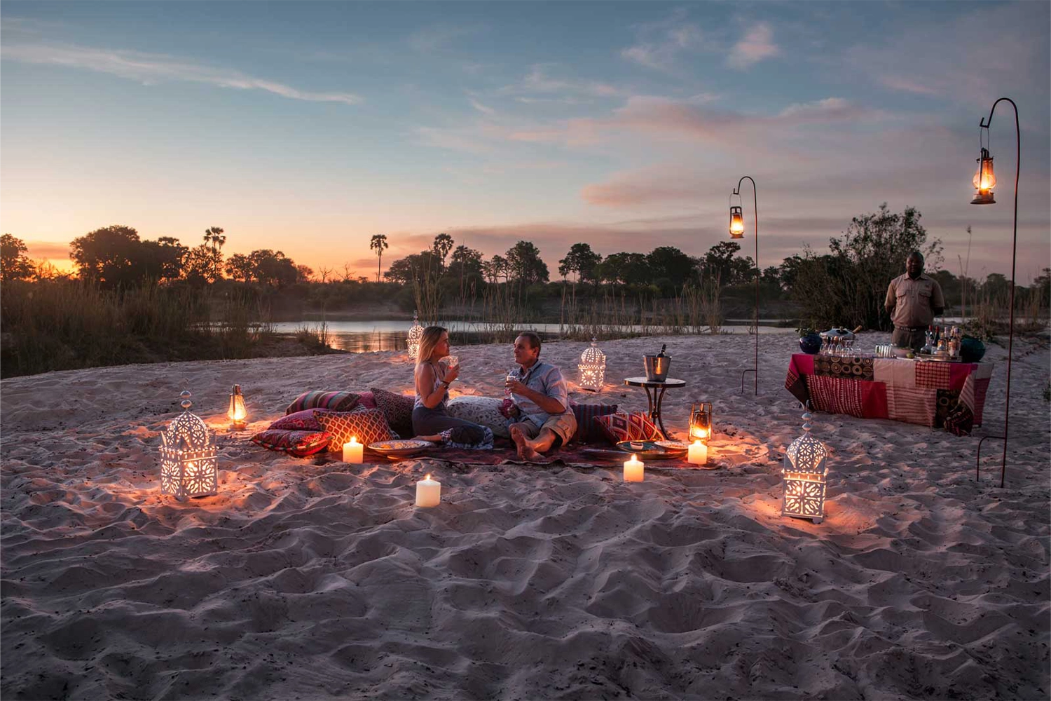 Couple relaxing during 7-day Tanzania private safari