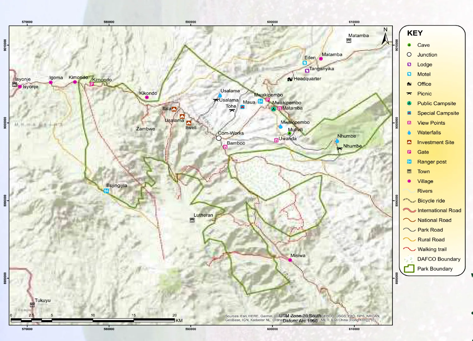 Map of Kitulo National Park