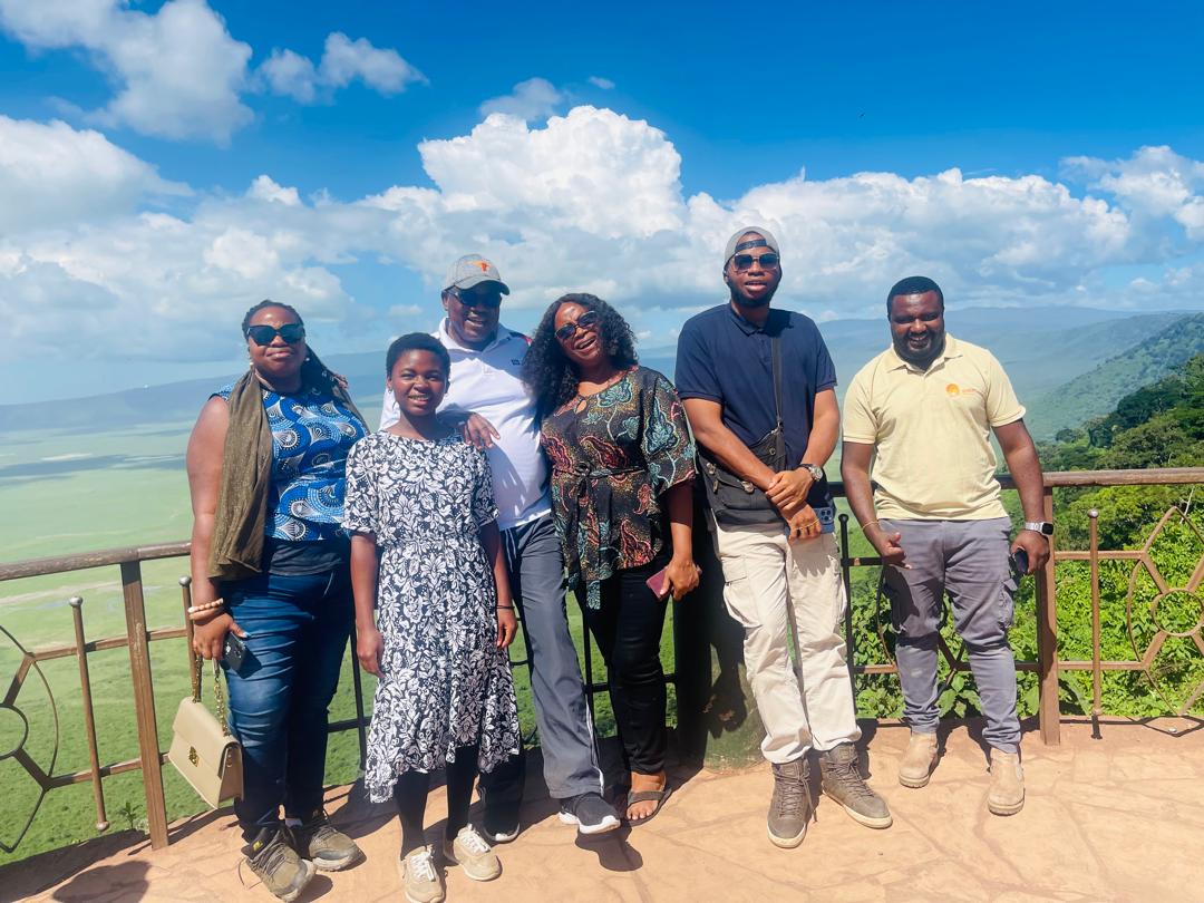 Adesola Olusade with her family in Tanzania