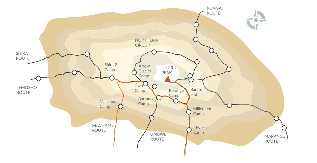 Northern Circuit Route Map