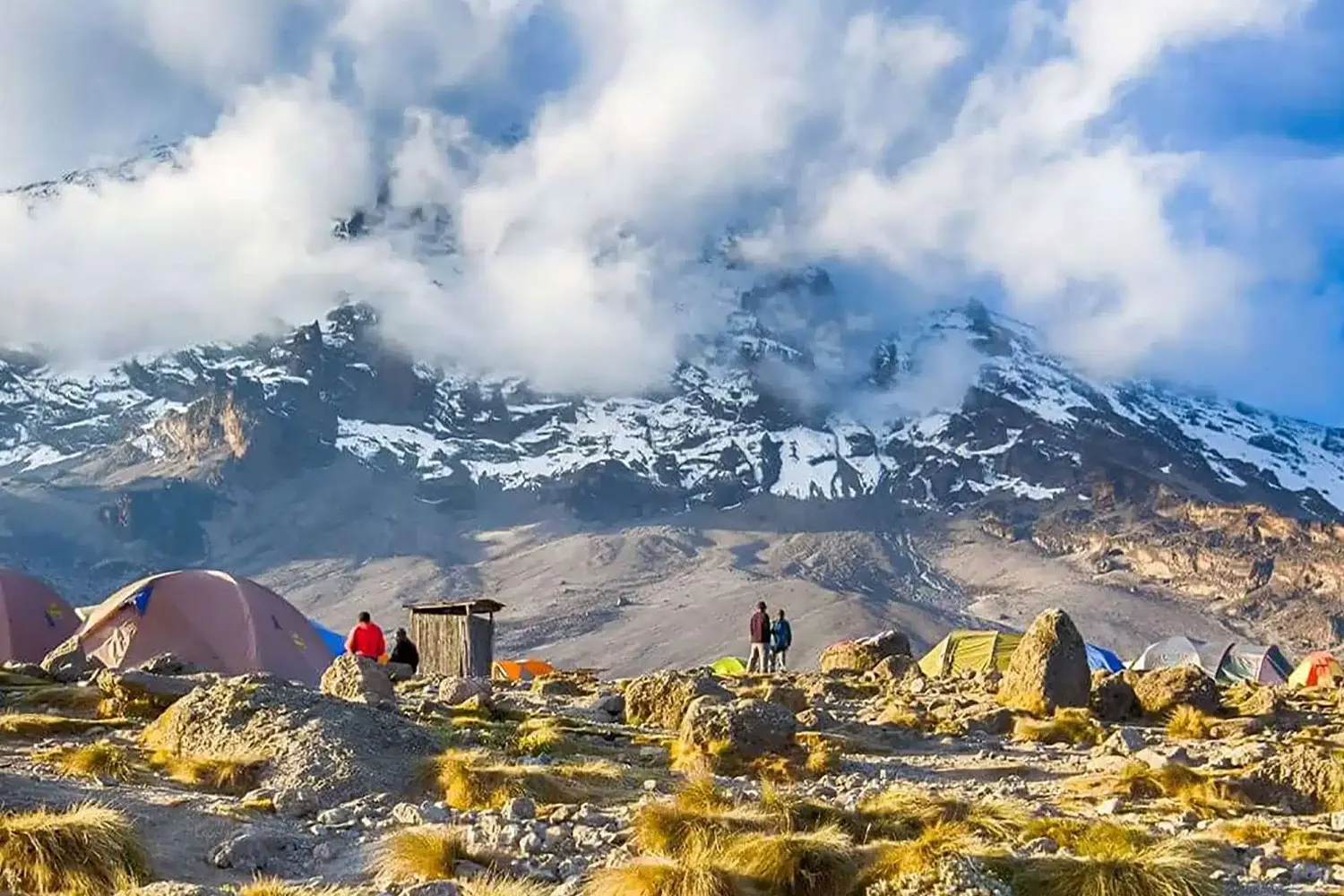 Campingunterkünfte auf der Machame-Route auf dem Kilimandscharo